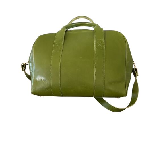 RARE!!! Swedish Hasbeens MOSS GREEN TOTE/CROSSBODY DAY BAG - Picture 3 of 7